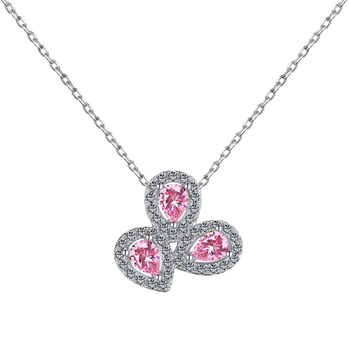 [Aurora]Elegant Flower Shape Pear Cut Necklace