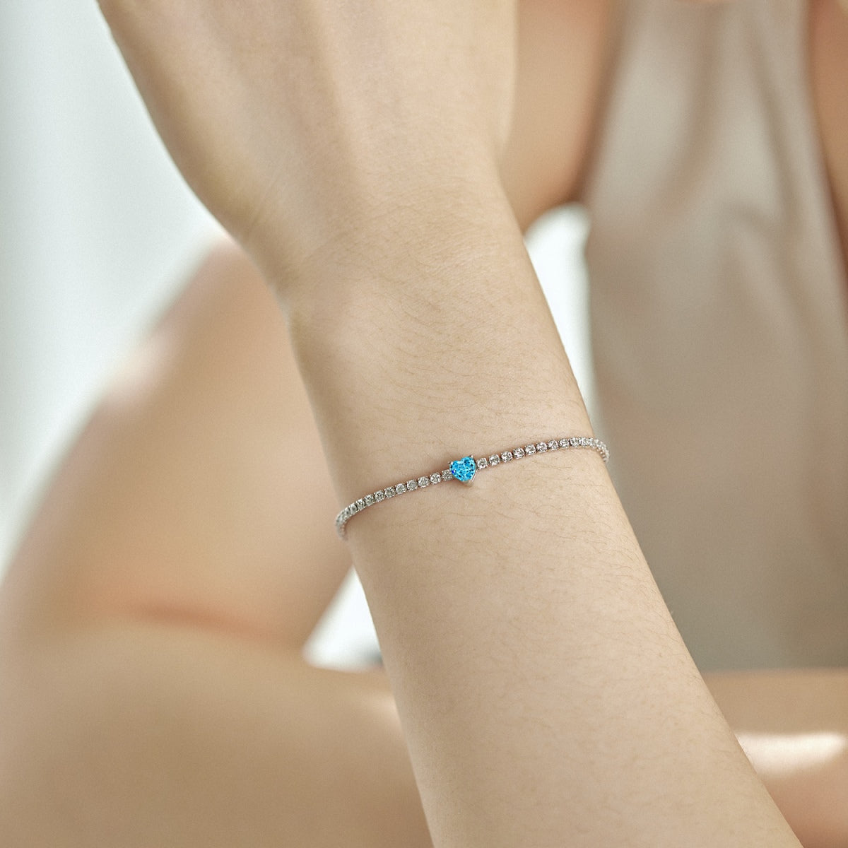 [AURORA]0,5 Karat Elegante Romantische Herz Form Liebhaber Armband