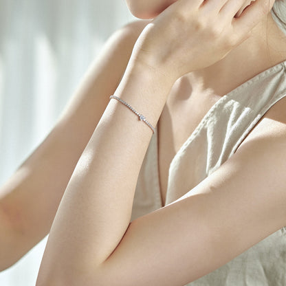 [Aurora]0.5 Carat Elegant Romantic Heart Shape Lover Bracelet