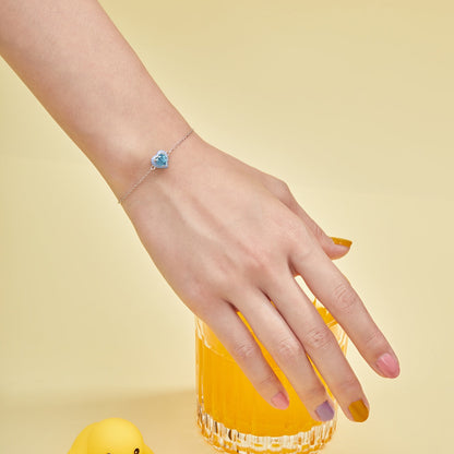 [Aurora]Sparkling Romantic Heart Shape Lover Bracelet