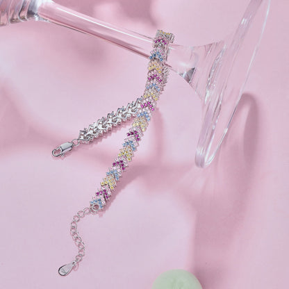 [AURORA]Ornate Sparkling Round Cut Party Bracelet