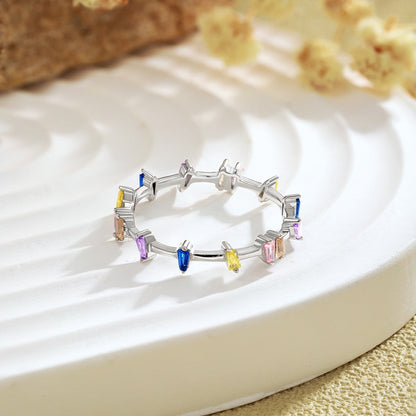 [AURORA]Unique Trapezoid Cut Daily Ring