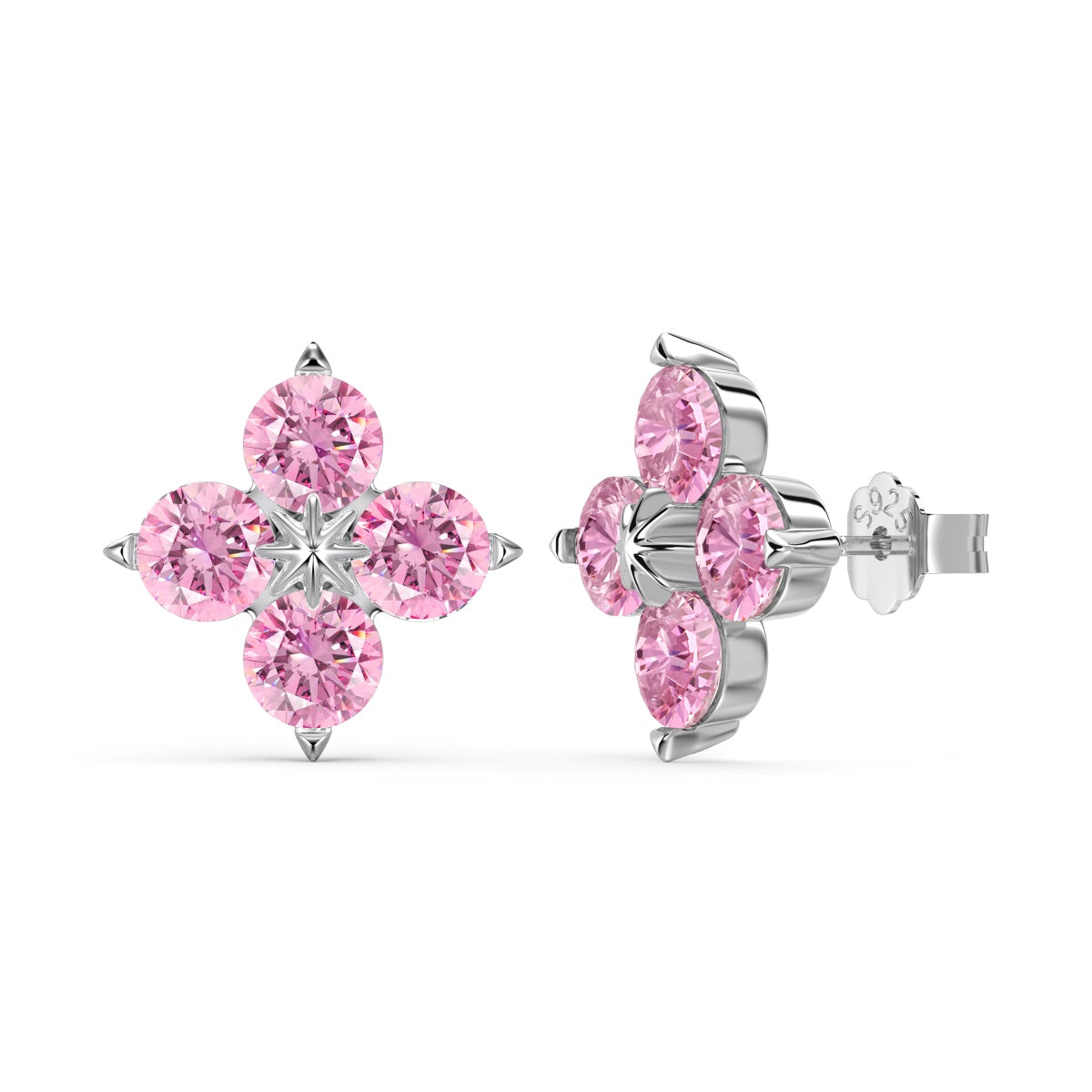 [Aurora]Four-Leaf Clover Eight-Pointed Star Earrings