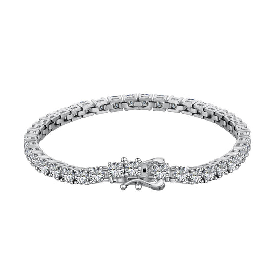 [Aurora]Luxurious Ornate Round Cut Tennis Bracelet