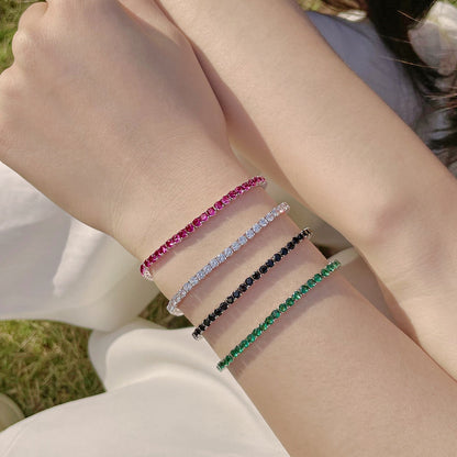 [AURORA] Strahlend buntes Party-Armband im Rundschliff