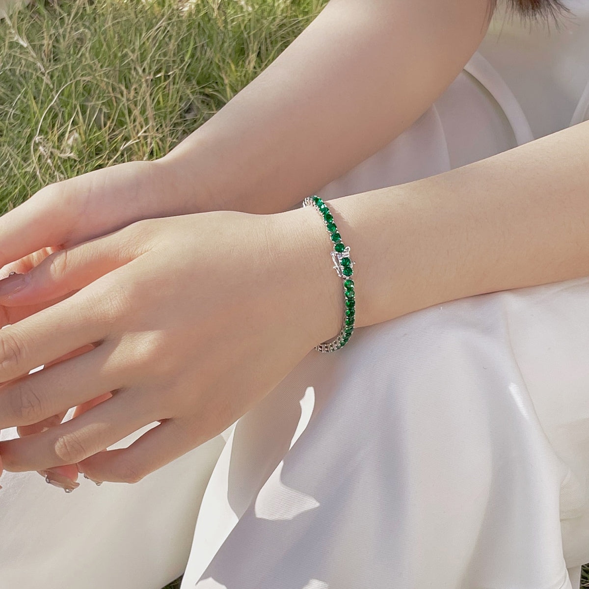 [AURORA] Strahlend buntes Party-Armband im Rundschliff
