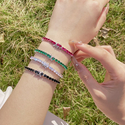 [AURORA] Strahlend buntes Party-Armband im Rundschliff