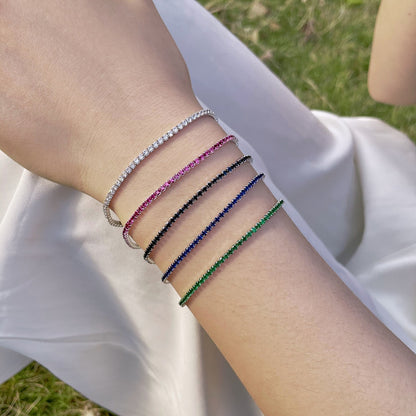 [AURORA] Strahlend buntes Party-Armband im Rundschliff