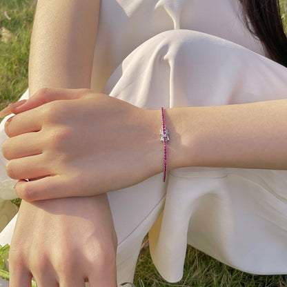[AURORA] Strahlend buntes Party-Armband im Rundschliff