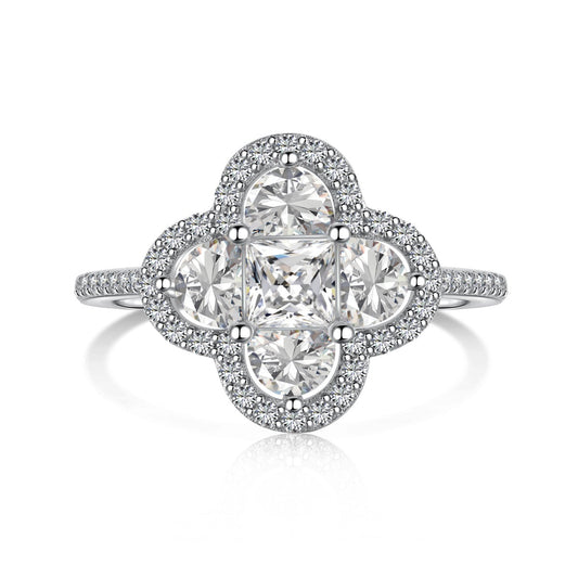 [Aurora]Luxurious Eternity Flower Shape Banquet Ring