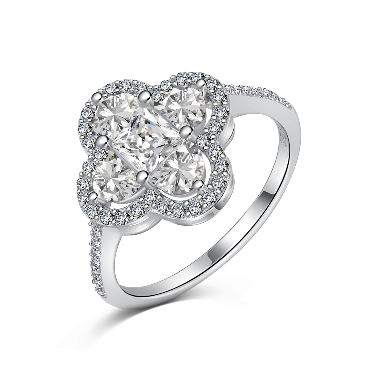 [Aurora]Luxurious Eternity Flower Shape Banquet Ring