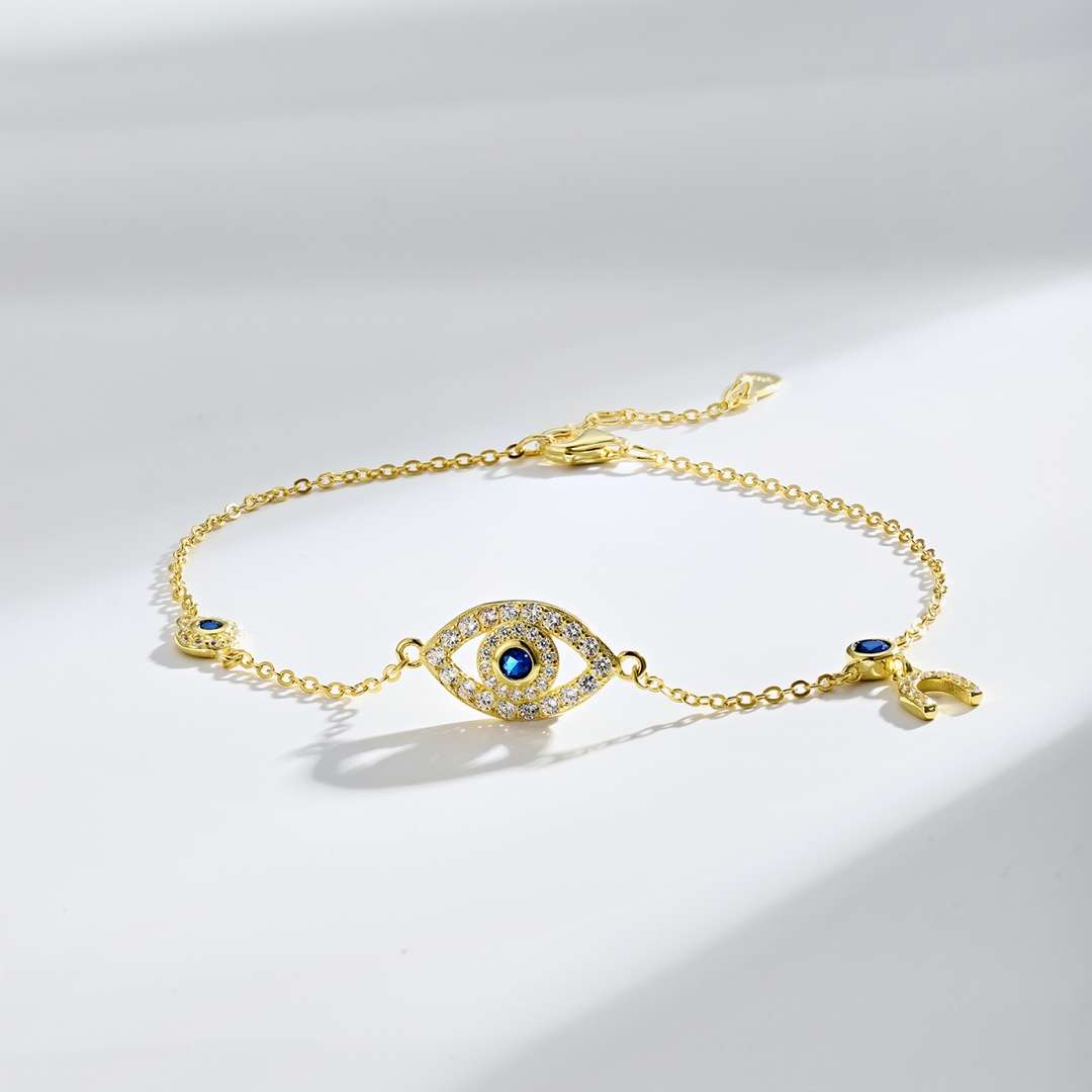 [Aurora]Dainty Eye Shape Necklace