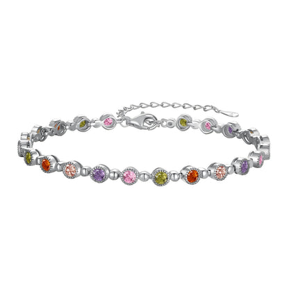 [AURORA] Funkelndes, exquisites Party-Armband im Rundschliff