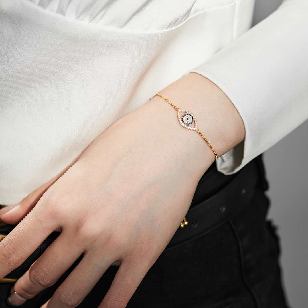 [Aurora]Dazzling Eye Shape Necklace
