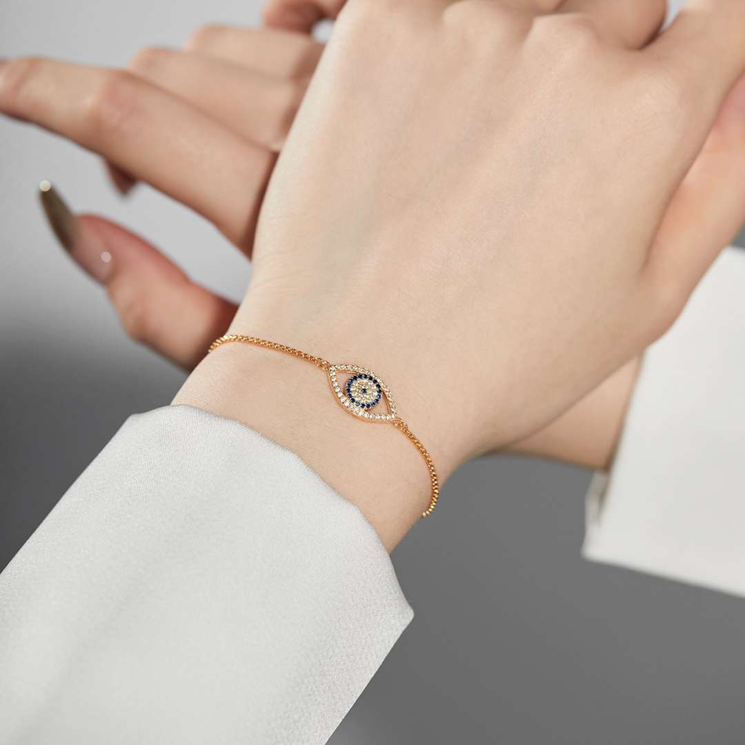 [AURORA]Dazzling Eye Shape Necklace