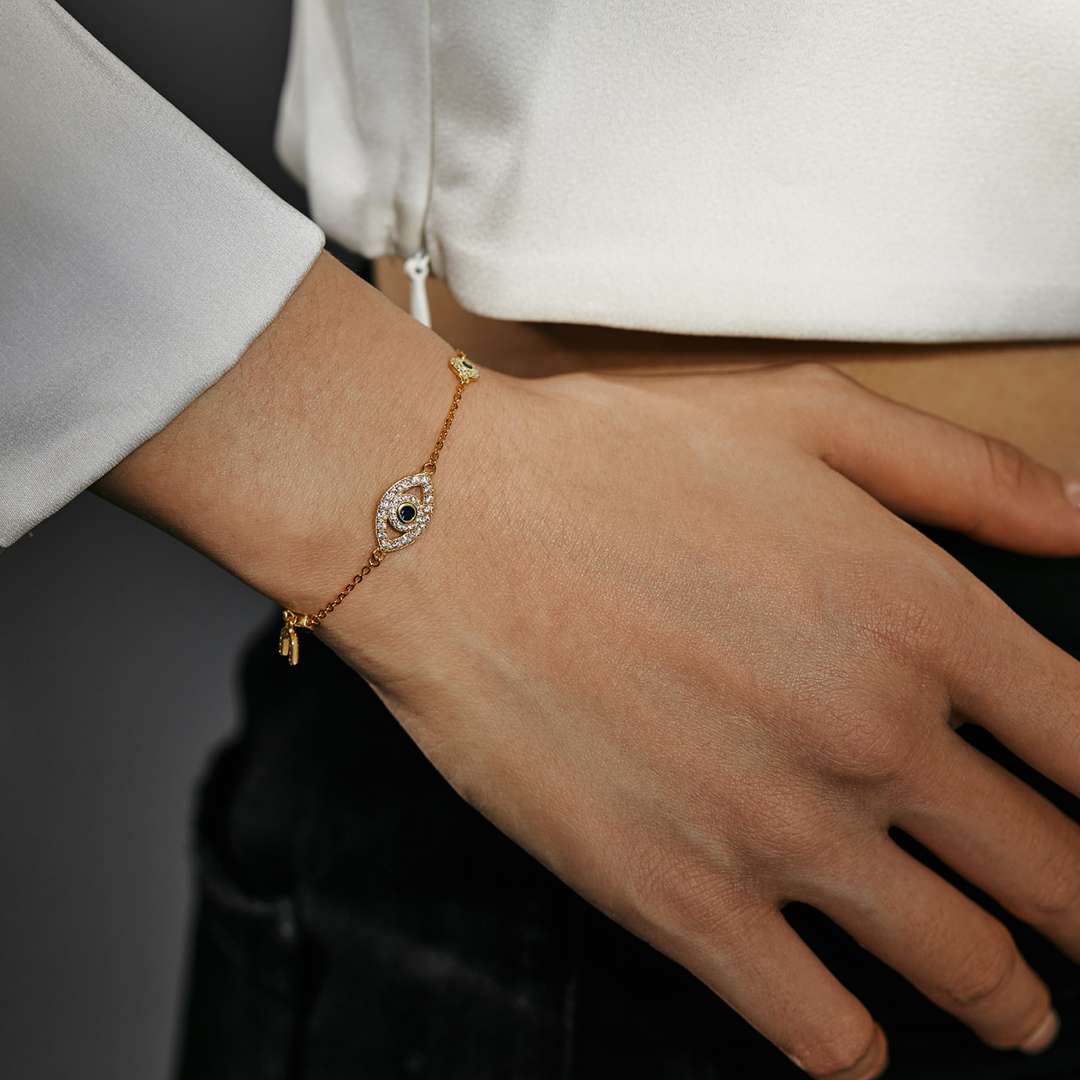 [Aurora]Dainty Eye Shape Necklace