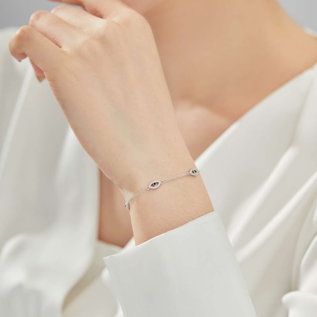 [AURORA]Evil Eye Shape Pendent Necklace