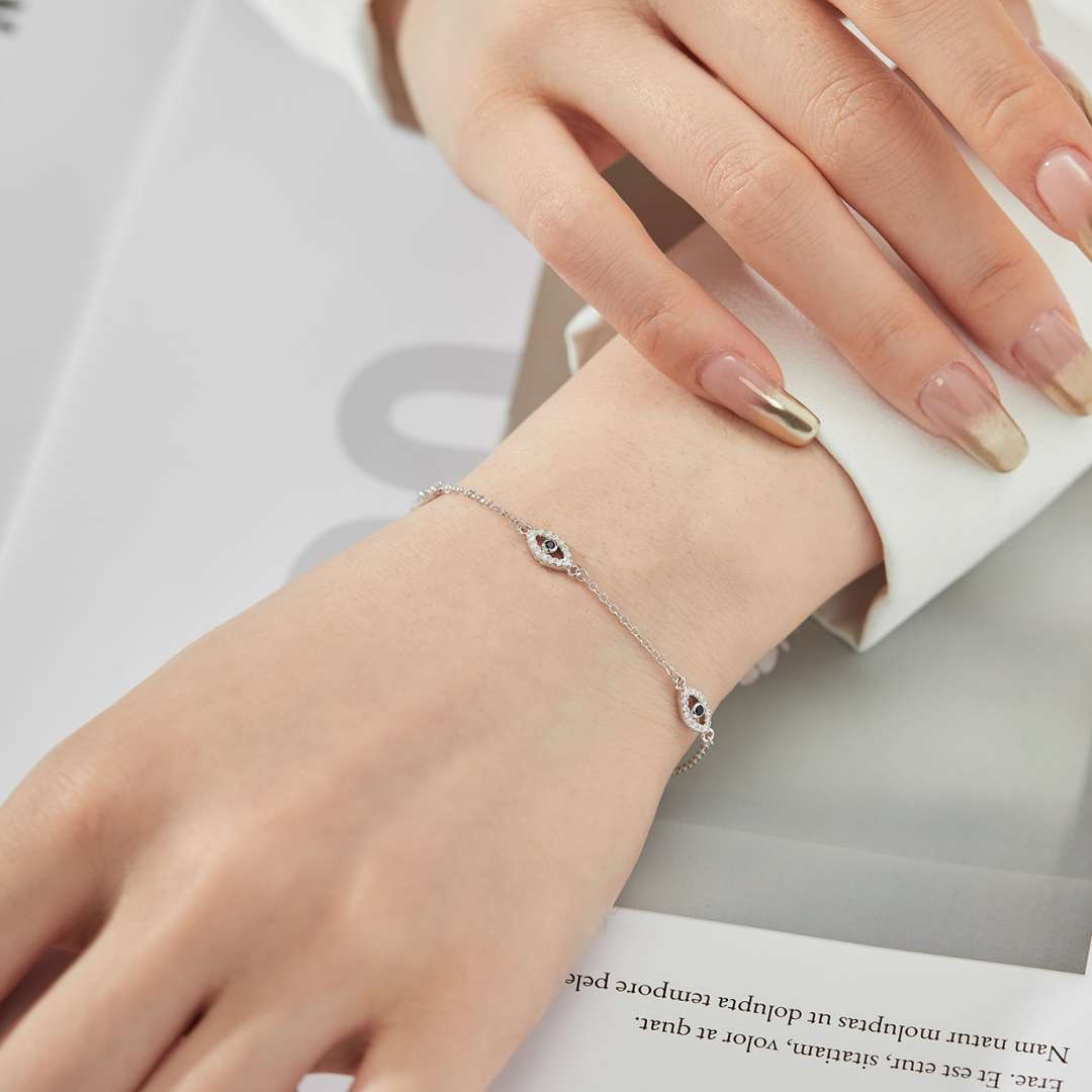 [Aurora]Evil Eye Shape Pendent Necklace