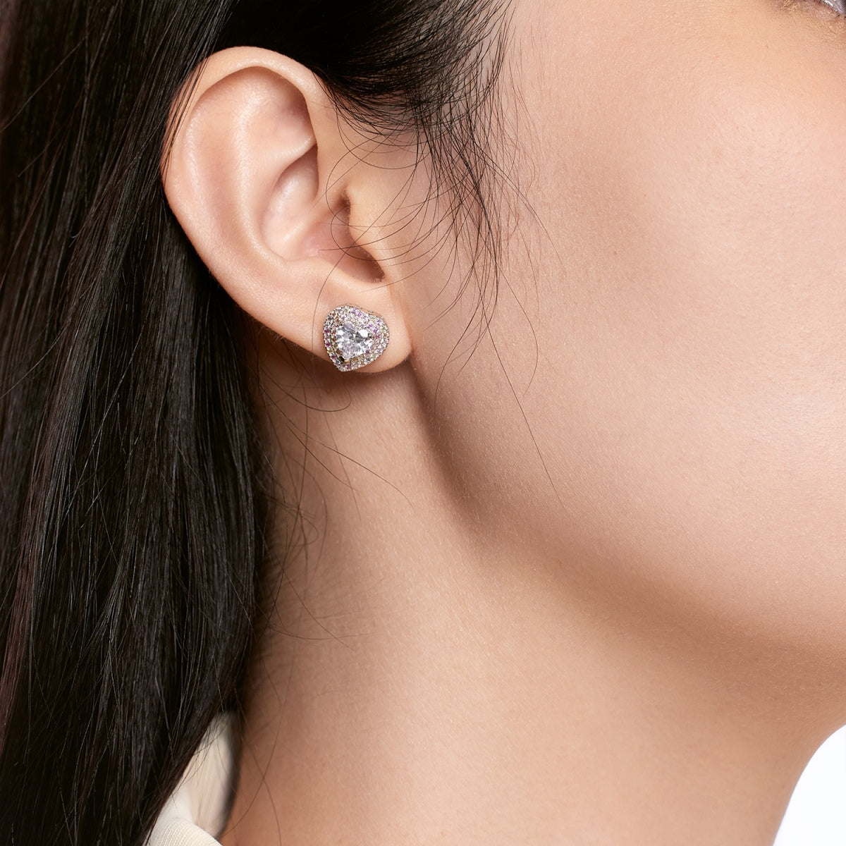 [Aurora]Dazzling Heart Shape Lover Earrings