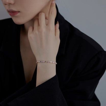 [AURORA] Funkelndes, exquisites Party-Armband im Rundschliff