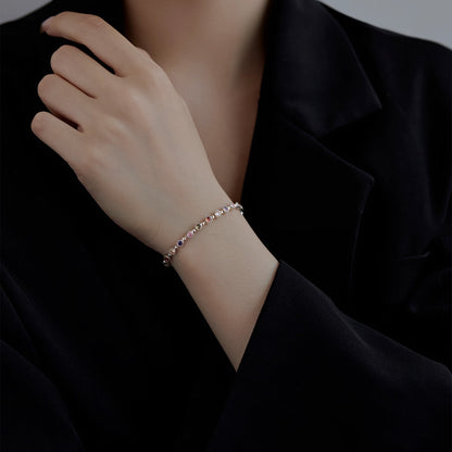 [AURORA] Funkelndes, exquisites Party-Armband im Rundschliff