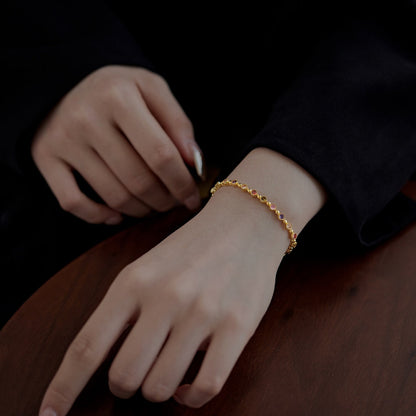 [AURORA] Funkelndes, exquisites Party-Armband im Rundschliff