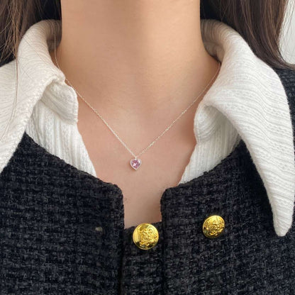 [Aurora]Ornate Heart Shape Necklace