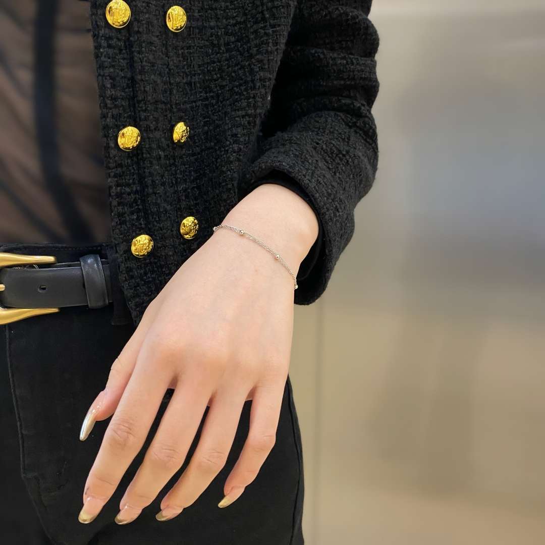 [AURORA]Delicate Bead Double Layer Bracelet