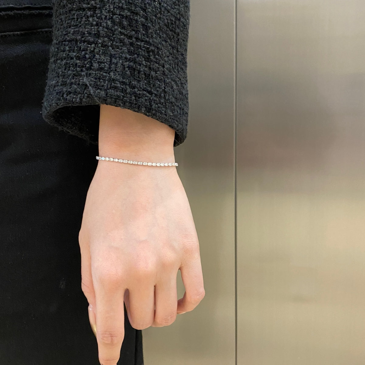 [AURORA]Elegantes Smaragdschliff-Tagesarmband