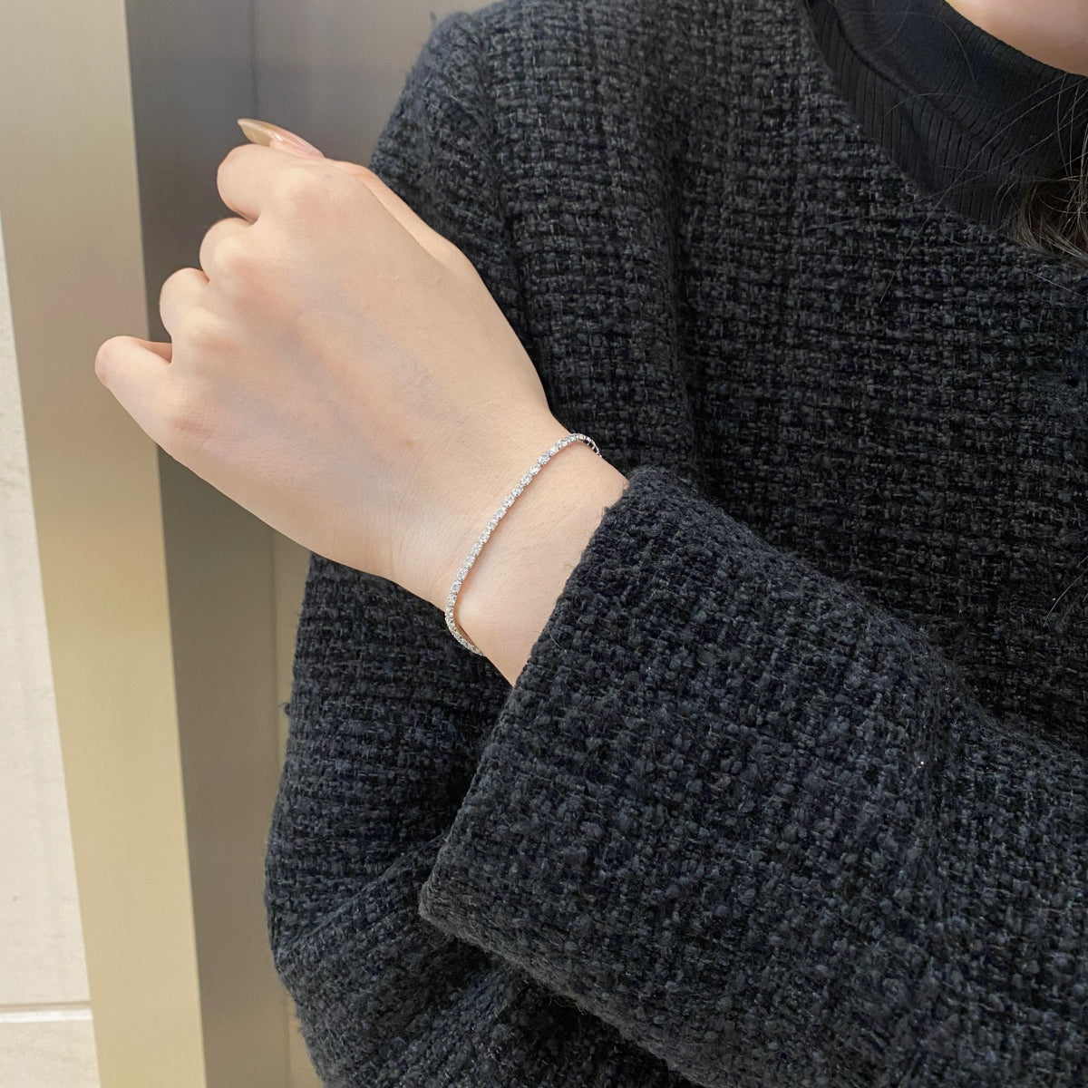 [Aurora]Elegant Emerald Cut Daily Bracelet