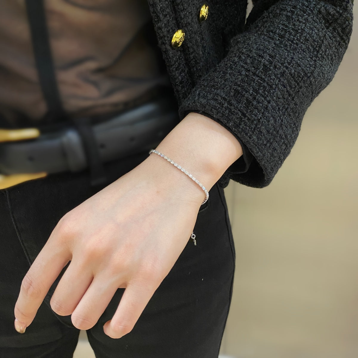 [AURORA]Elegantes Smaragdschliff-Tagesarmband