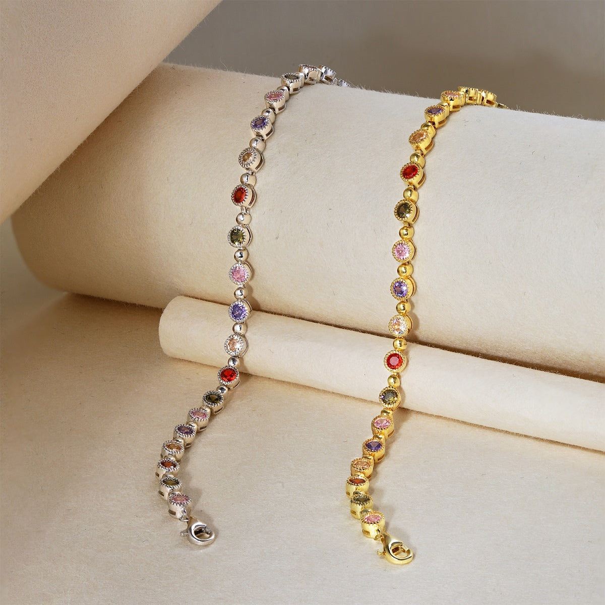 [AURORA] Funkelndes, exquisites Party-Armband im Rundschliff