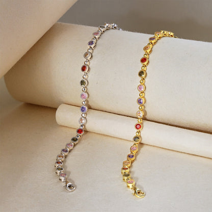 [AURORA] Funkelndes, exquisites Party-Armband im Rundschliff