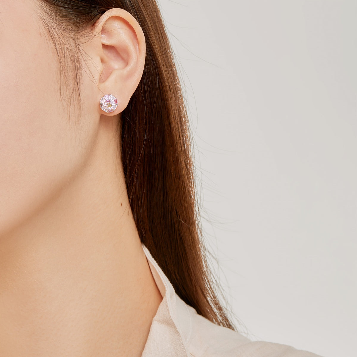 [Aurora]Ornate Colorful Octagon Shape Daily Earrings