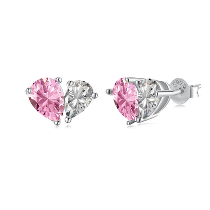 [Aurora]Dazzling Elegant Heart Cut Lover Earrings