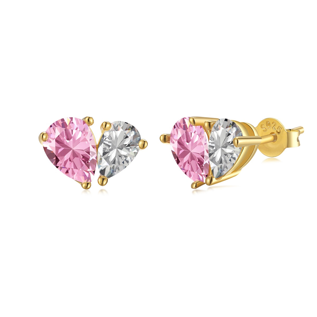 [Aurora]Dazzling Elegant Heart Cut Lover Earrings