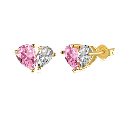 [Aurora]Dazzling Elegant Heart Cut Lover Earrings