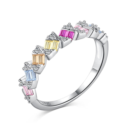 [AURORA]Delicate Vibrant Emerald Cut Daily Ring