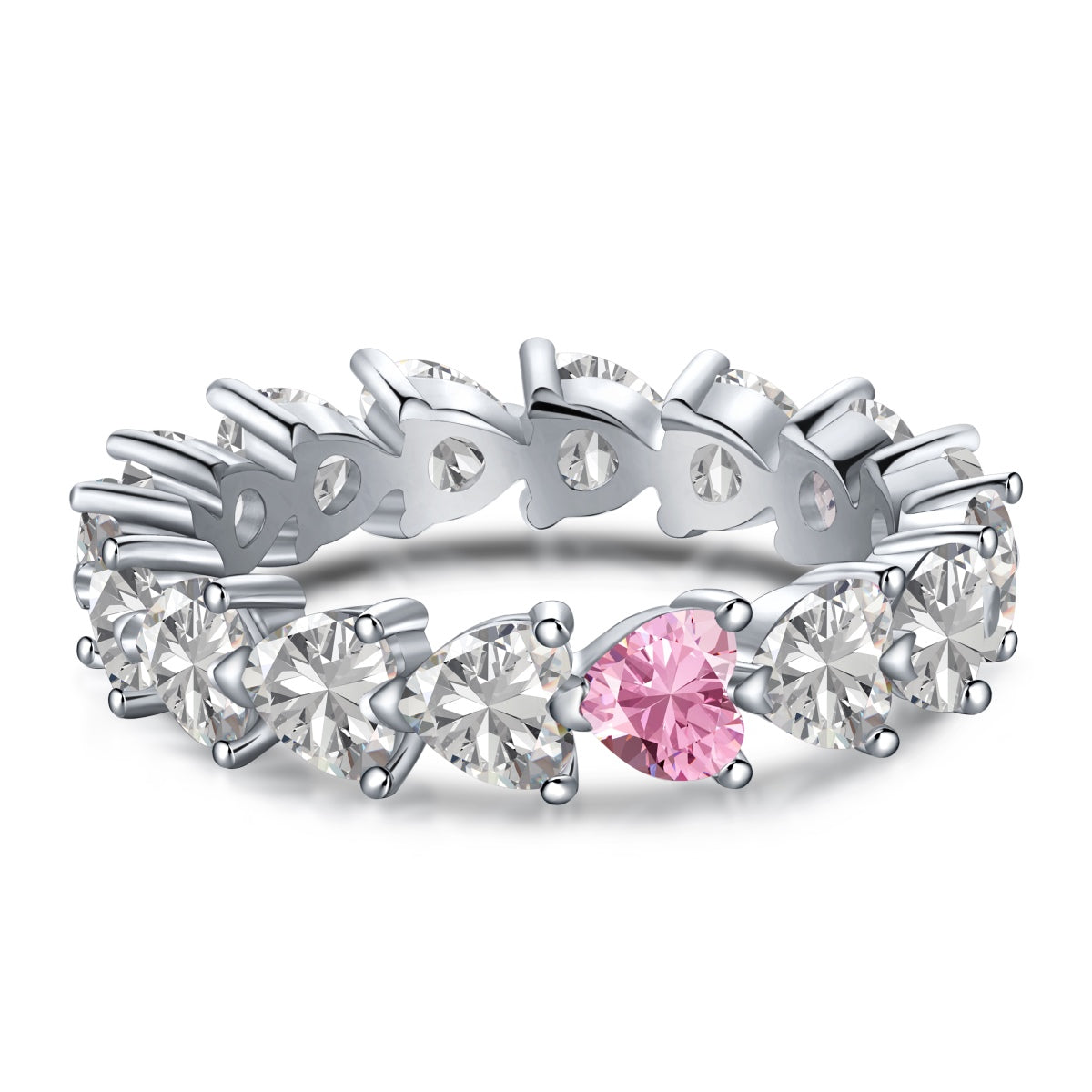 [Aurora]0.25 Carat Radiant Romance Heart Cut Lover Ring