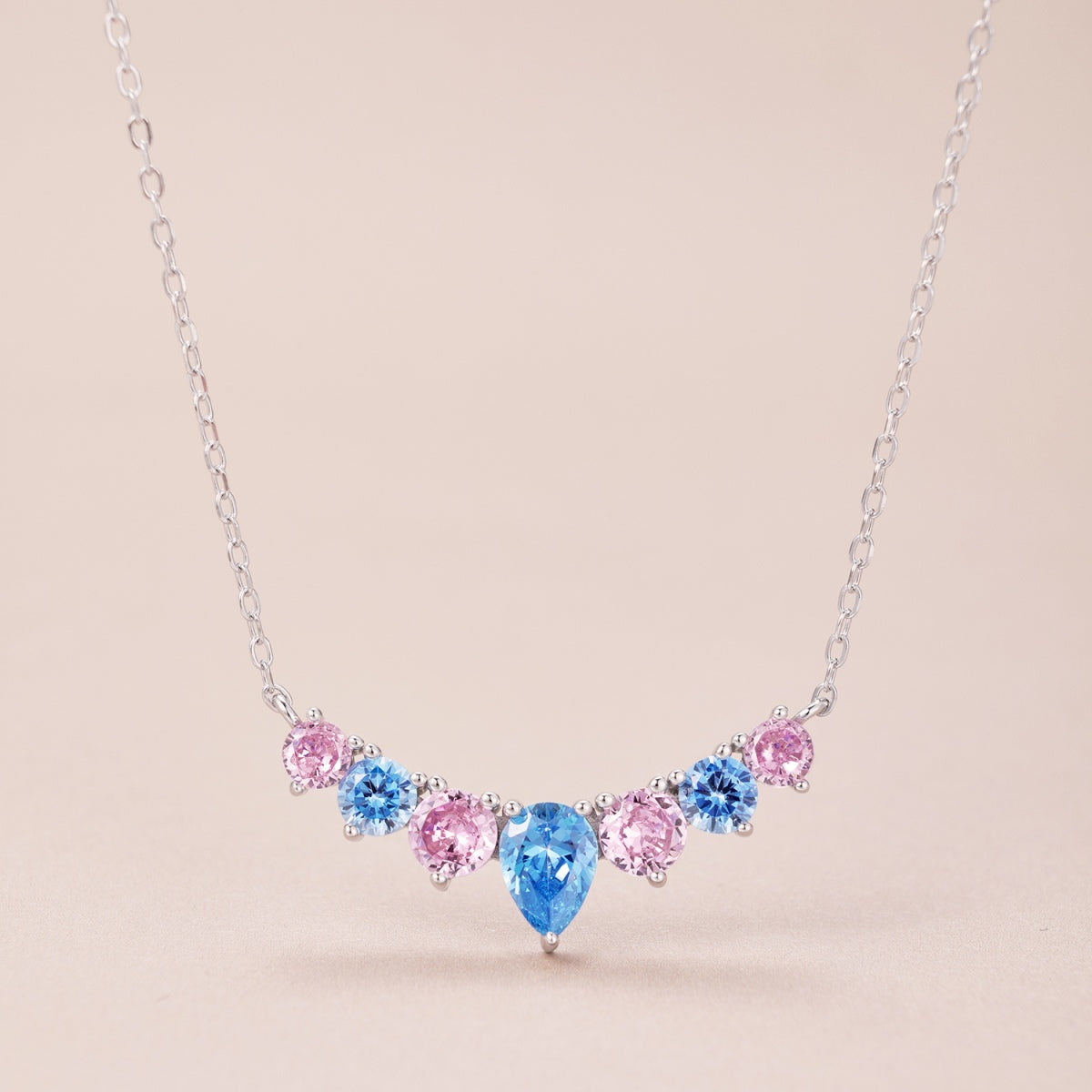 [Aurora]Dainty Colorful Heart Necklace