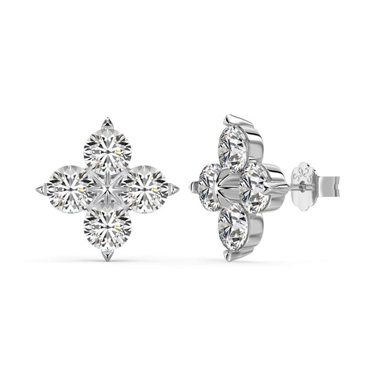 [AURORA]Four-Leaf Clover Eight-Pointed Star Earrings