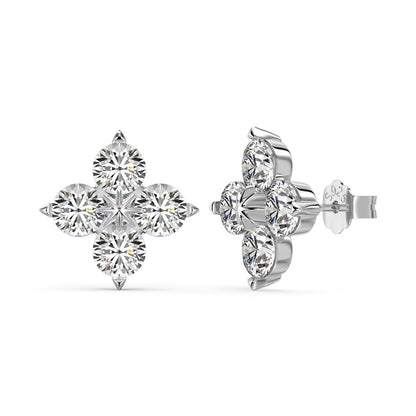 [Aurora]Four-Leaf Clover Eight-Pointed Star Earrings