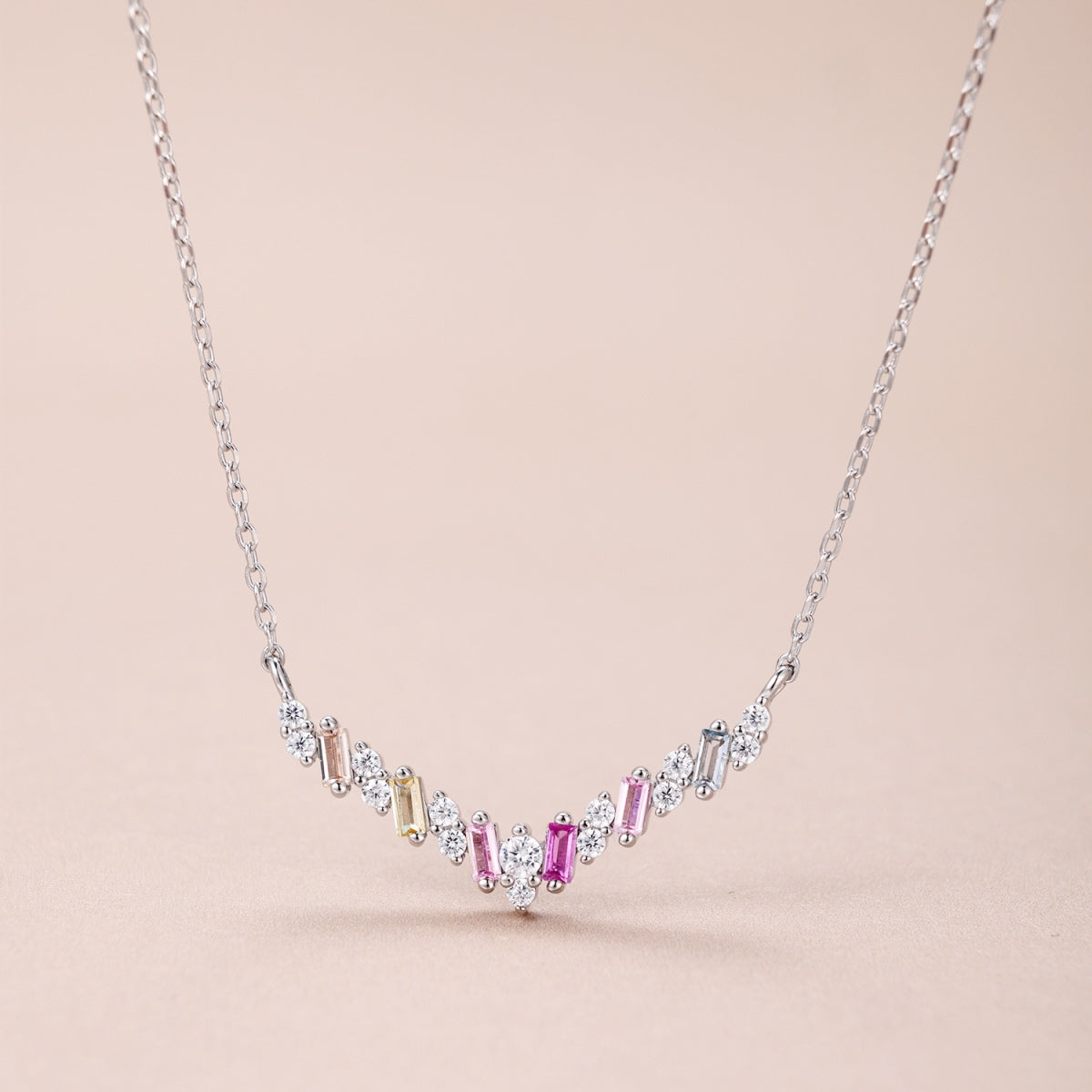 [Aurora]Dazzling Rainbow Necklace