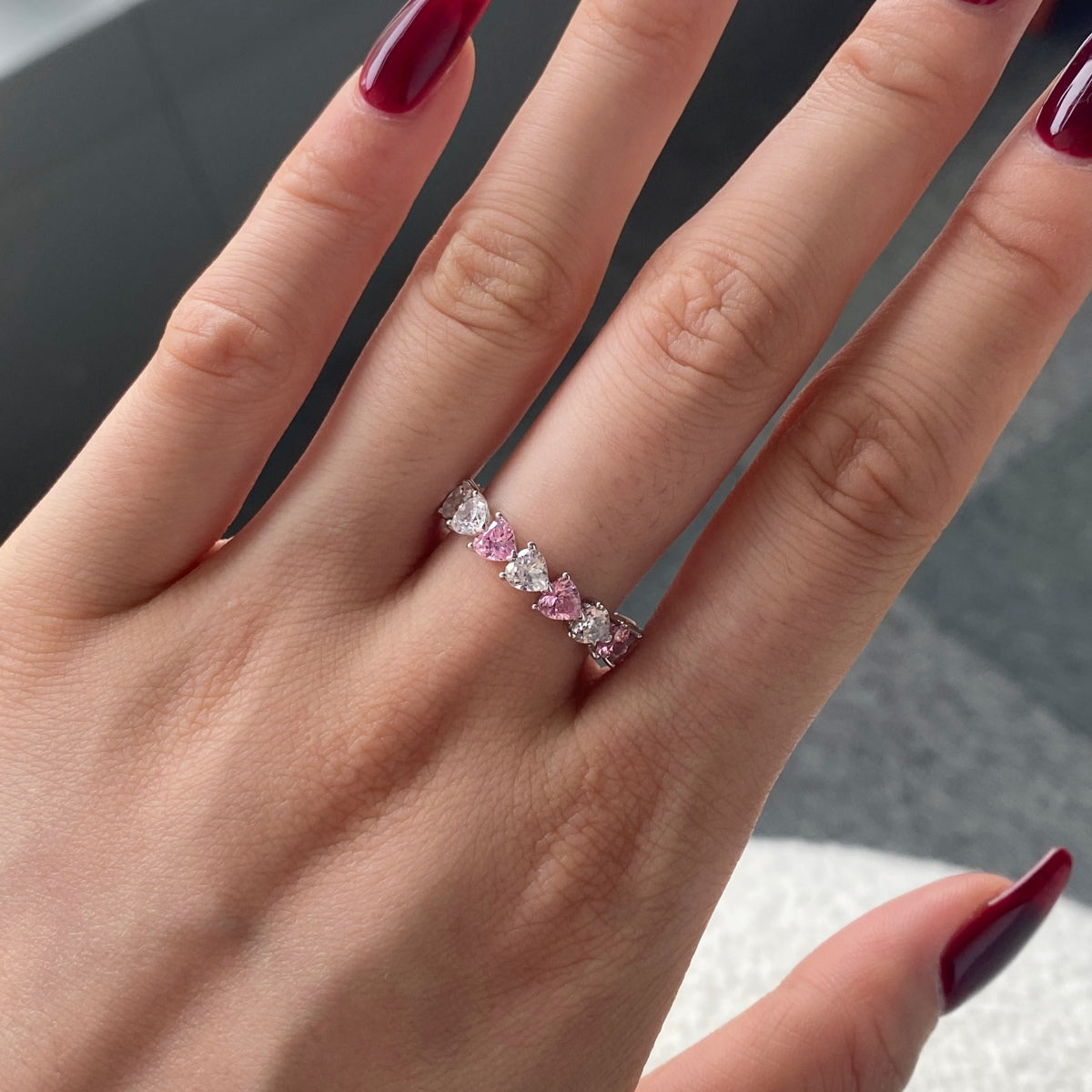 [Aurora]0.25 Carat Radiant Romance Heart Cut Lover Ring