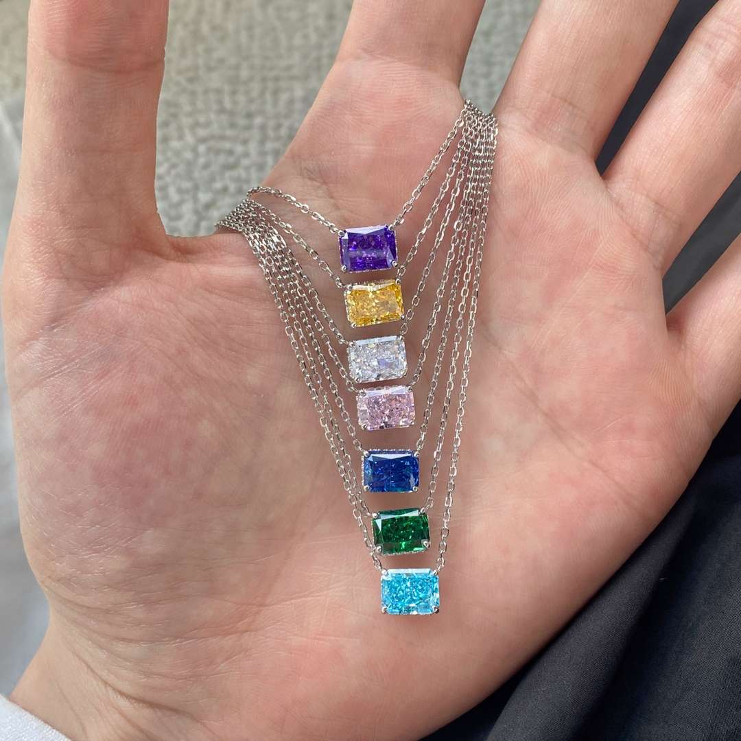 [Aurora]Luxurious Square Shape Colorful Necalack
