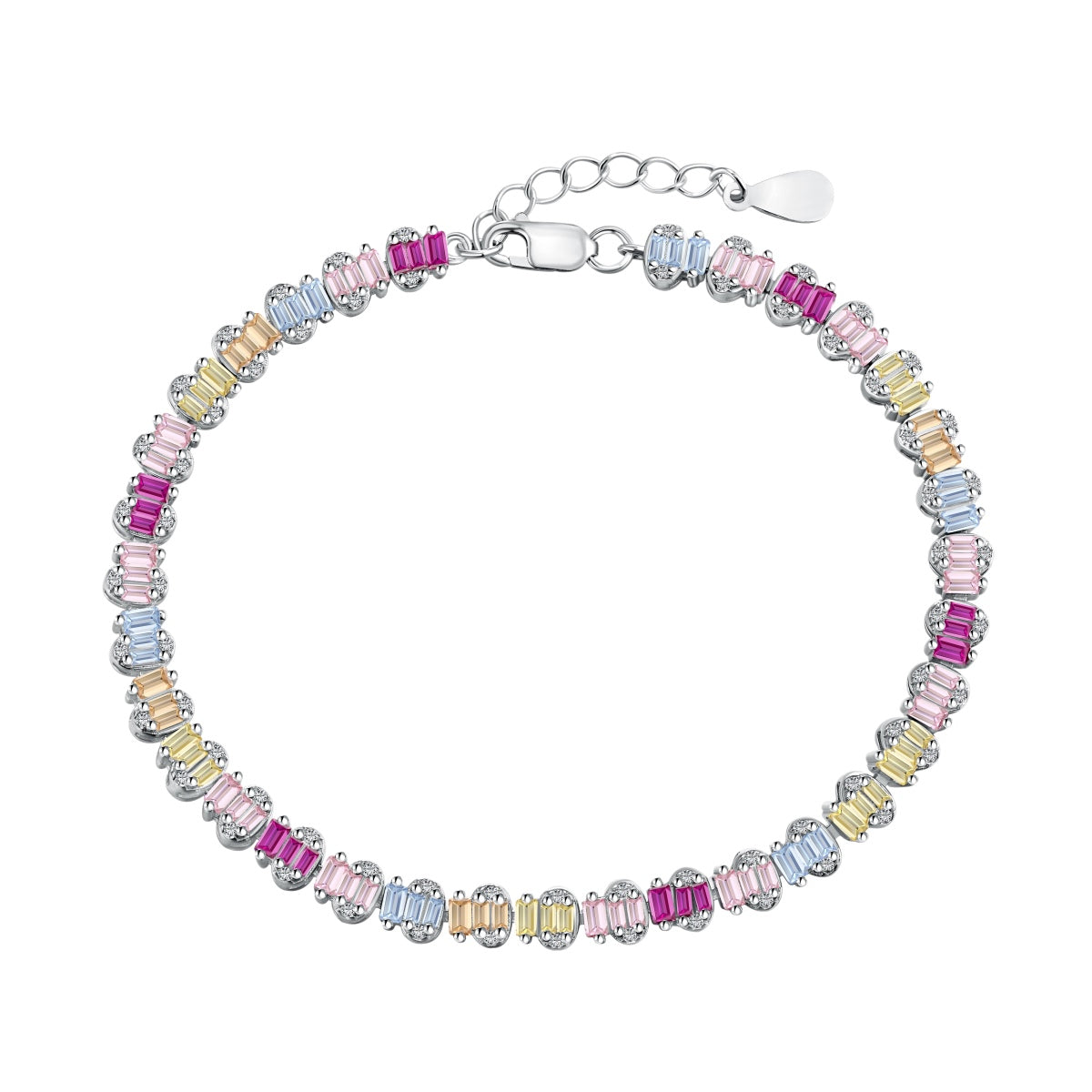 [Aurora]Delicate Colorful Emerald Cut Party Bracelet