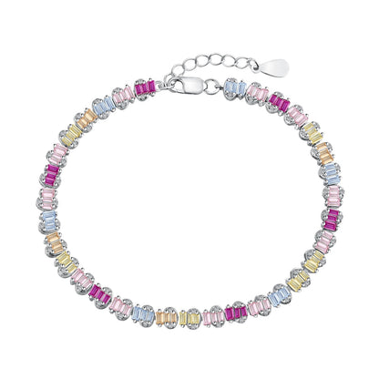 [AURORA]Delicate Colorful Emerald Cut Party Bracelet