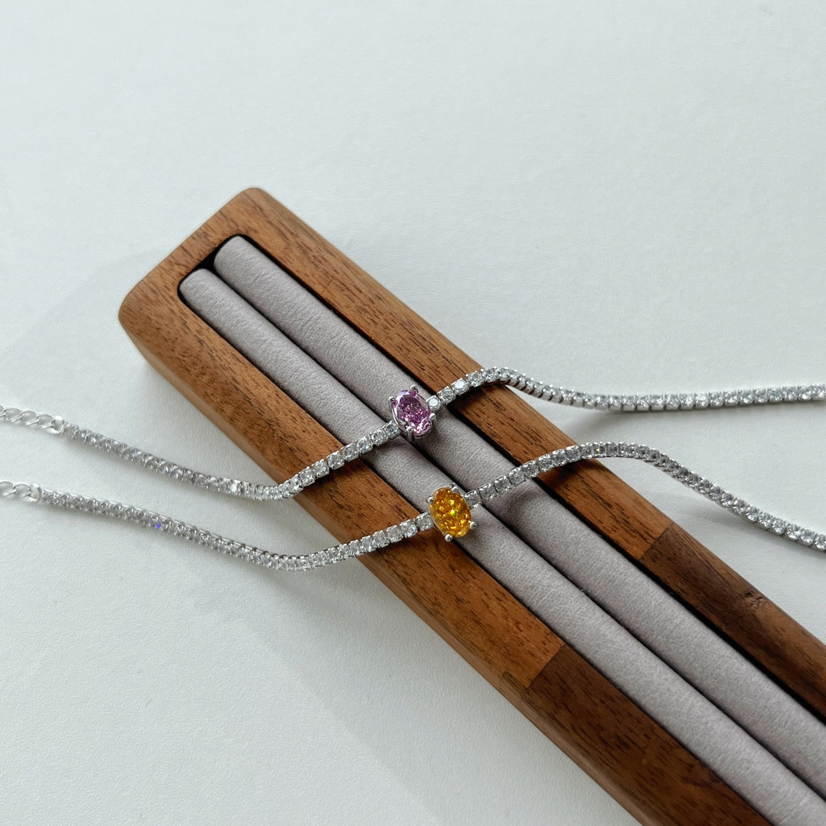 [AURORA]0,75 Karat Exquisites Ovalschliff-Tagesarmband
