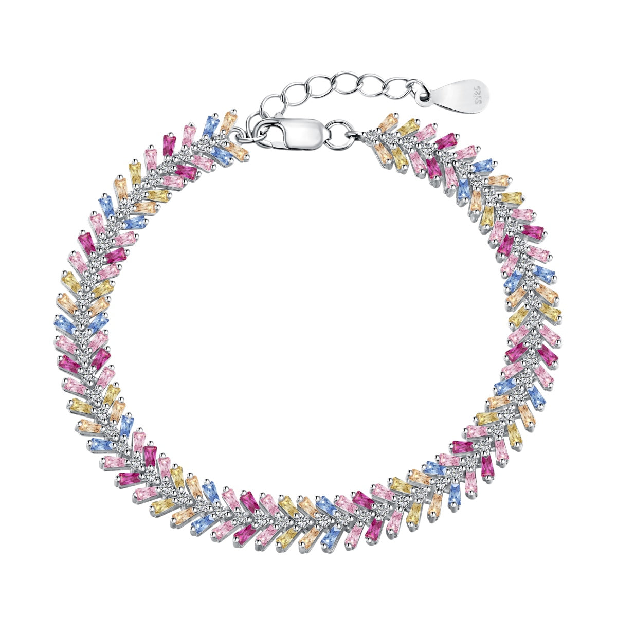 [AURORA]Zierliches strahlendes Smaragdschliff-Tagesarmband