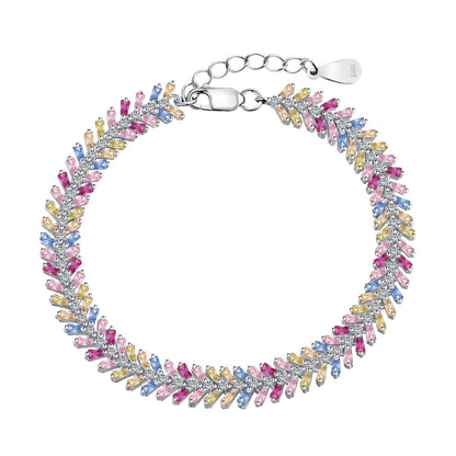 [AURORA]Zierliches strahlendes Smaragdschliff-Tagesarmband